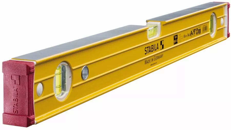 Niveau à bulle STABILA Type 96-2 fioles - 61cm - 15226 Niveau à bulle STABILA Type 96-2 fioles - 61cm - 15226