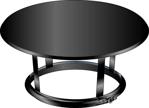 Chapeau Pare-pluie CPI Inox/Inox Ø230 ral Noir mat POUJOULAT - 31999087NOIR                         