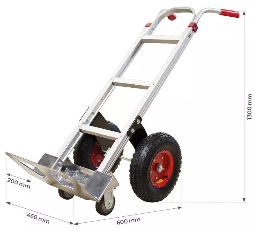 Diable aluminium STOCKMAN 250 kg - Roues tout-terrain - ST250R Diable aluminium STOCKMAN 250 kg - Roues tout-terrain - ST250R