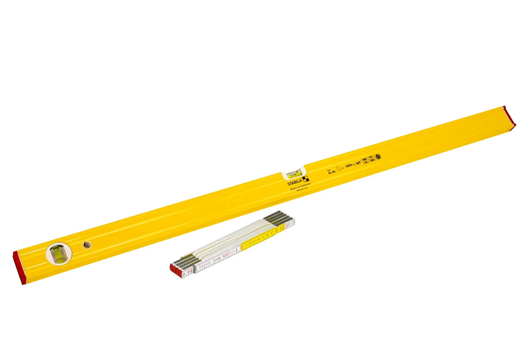 Bonus pack type 80 AS 100cm avec metre pliant 2m type 617 - STABILA - 20280