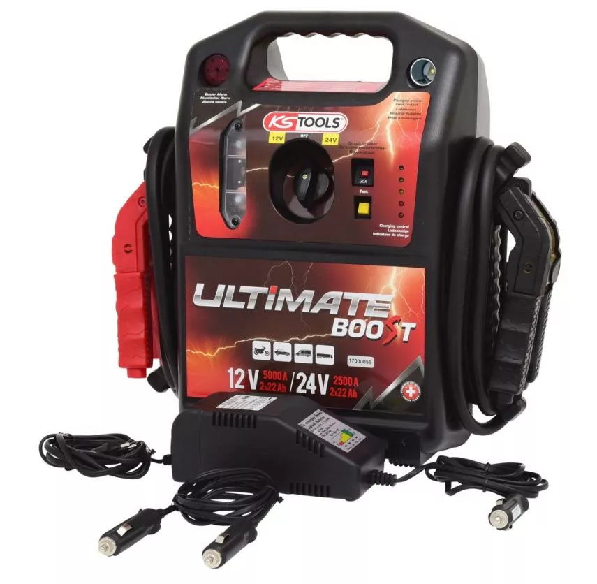 Booster à batterie 12V/24V 5000A/2500A KS TOOLS - 550.1820 Booster à batterie 12V/24V 5000A/2500A KS TOOLS - 550.1820