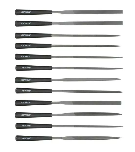 Jeu de 12 limes à aiguilles KS TOOLS 145 mm - 140.3050 Jeu de 12 limes à aiguilles KS TOOLS 145 mm - 140.3050