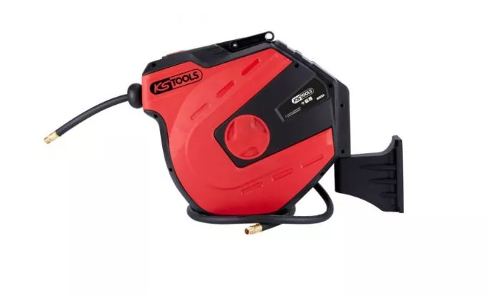 Enrouleur air et eau 3/8'' avec tuyau Ø10mm raccord 1/4'' KS TOOLS L.15 m - 515.3440 Enrouleur air et eau 3/8'' avec tuyau Ø10mm raccord 1/4'' KS TOOLS L.15 m - 515.3440
