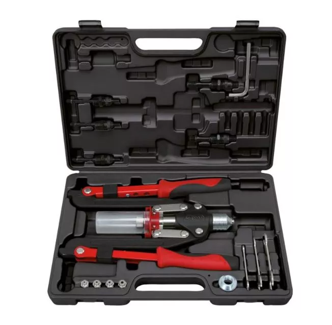 Coffret de pince à rivets et écrous aveugles KS TOOLS 2 bras pliants - 150.9630