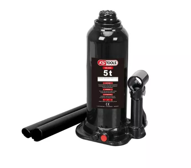 Cric bouteille hydraulique KS TOOLS capacité 5 T - 160.0352 Cric bouteille hydraulique KS TOOLS capacité 5 T - 160.0352