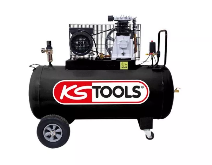 Compresseur sur cuve 200 L KS TOOLS 10 bar - 3 CV - 220 V Mono - 165.0805