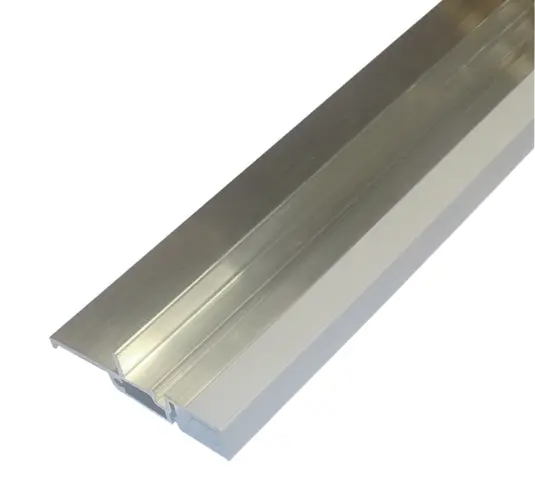 Seuil pour bois à joint sur dormant rupture de pont thermique BILCOCQ - 20 x 76.5 mm - aluminium brut - SP56RT