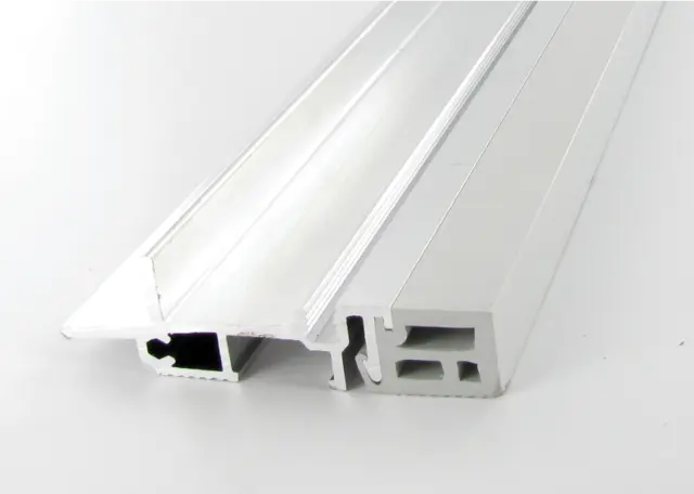 Seuil pour bois à joint sur dormant rupture de pont thermique BILCOCQ - 20x68 mm - aluminium brut - SP68RT