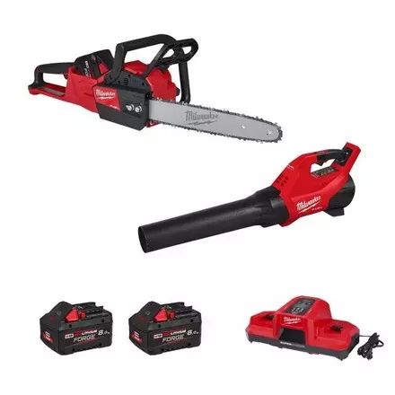 Pack tronçonneuse + souffleur M18 FPP2OPL13-802 - MILWAUKEE  - avec 2 batteries 18V 8.0Ah - chargeur - 4933500228