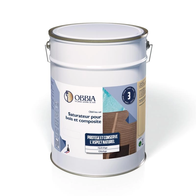 Saturateur bois Obbi'Eau Sat Incolore OBBIA - Bidon 5L Saturateur bois Obbi'Eau Sat Incolore OBBIA - Bidon 5L