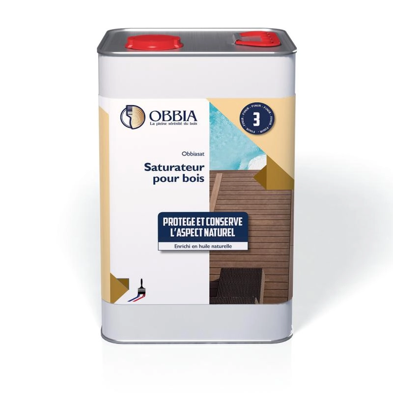 Saturateur OBBIA pour bois - Incolore - Bidon de 5L - OBSAT5 Saturateur OBBIA pour bois - Incolore - Bidon de 5L - OBSAT5