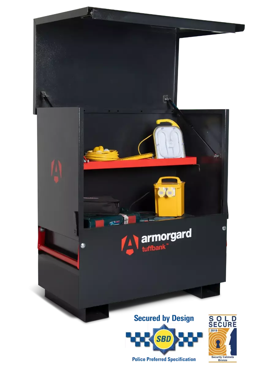 Coffre de chantier Tuffbank - 115 x 61.5 x 126.5 cm - ARMORGARD - TBC4 Coffre de chantier Tuffbank - 115 x 61.5 x 126.5 cm - ARMORGARD - TBC4