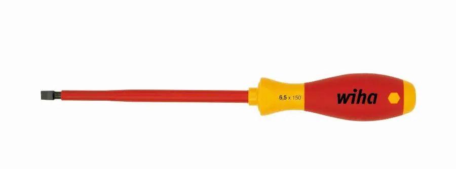 Tournevis 320N Pro SoftFinish Électricien 1000V WIHA Fente 2,5x75 mm - 00820 