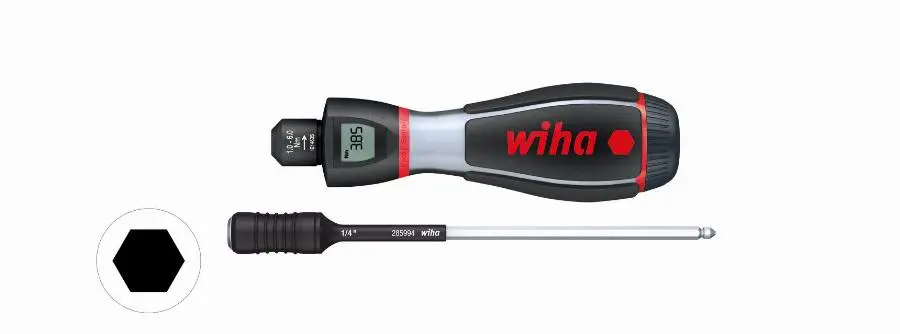 Tournevis WIHA iTorque Dynamométrique 1 à 6 Nm - Lame Torque porte-embout 1/4" - 36888