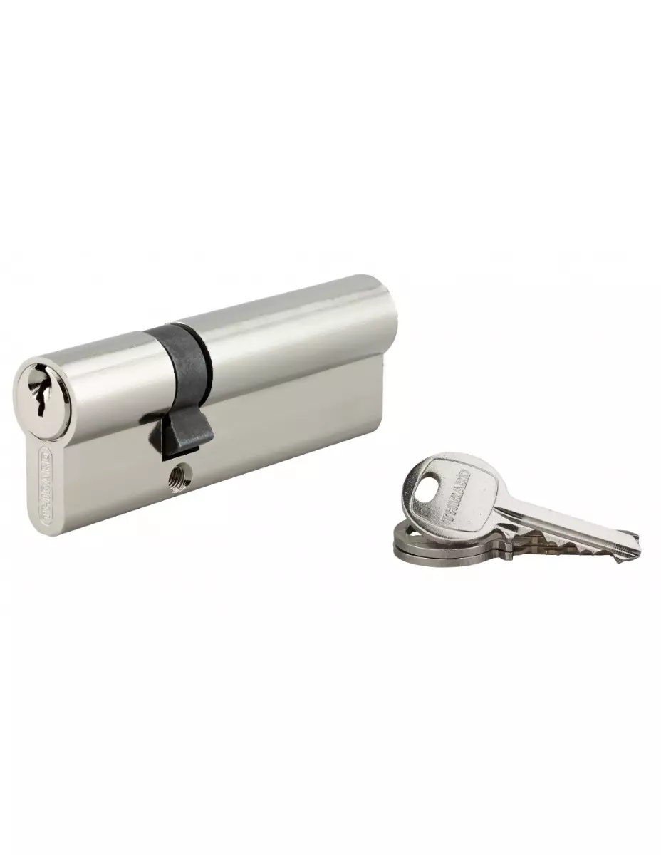 Cylindre de serrure double entrée SA, 30 x 60 mm, anti-arrachement, nickel, 3 clés - 1 pièce - THIRARD - 00016391
