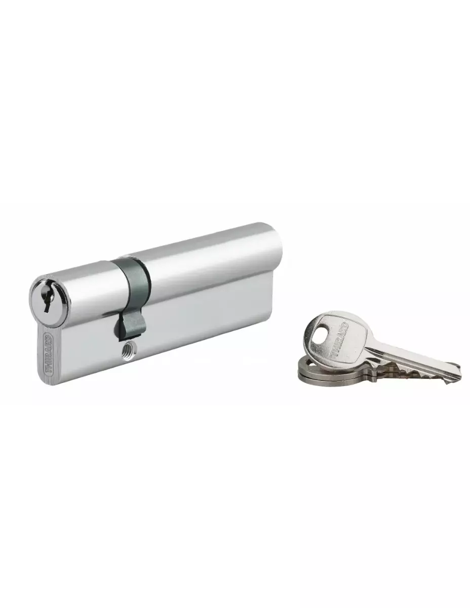 Cylindre de serrure à clé crantée Ecopro nickelé - 30 x 70 - Varié - THIRARD - 00007371