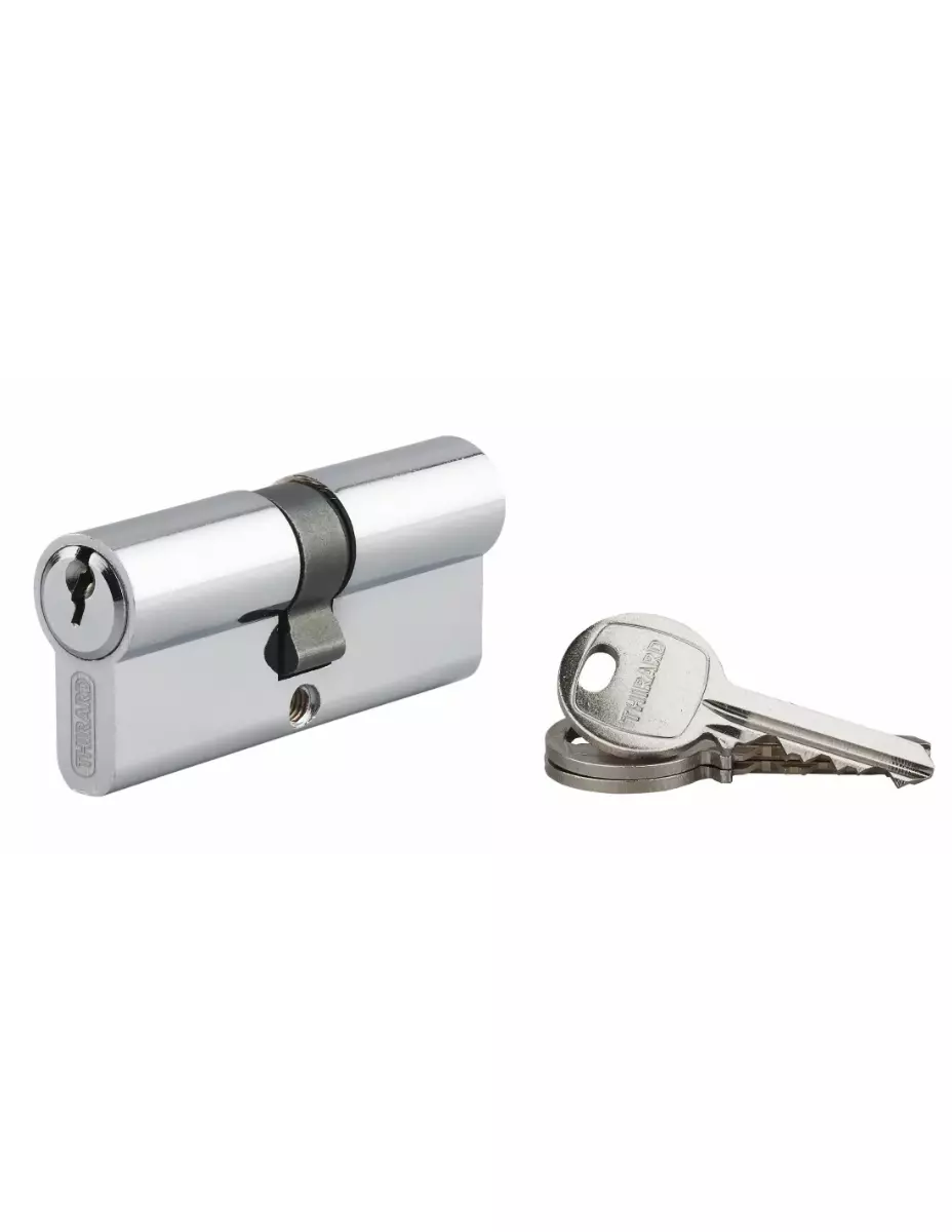 Cylindre de serrure à clé crantée Ecopro nickelé - 35 x 35 - Varié - THIRARD - 00007268