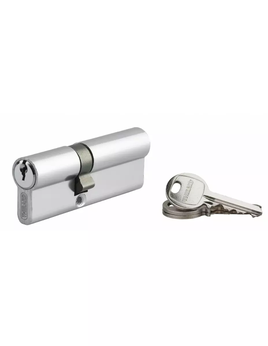 Cylindre de serrure à clé crantée Ecopro nickelé - 35 x 50 - Varié - THIRARD - 00007396