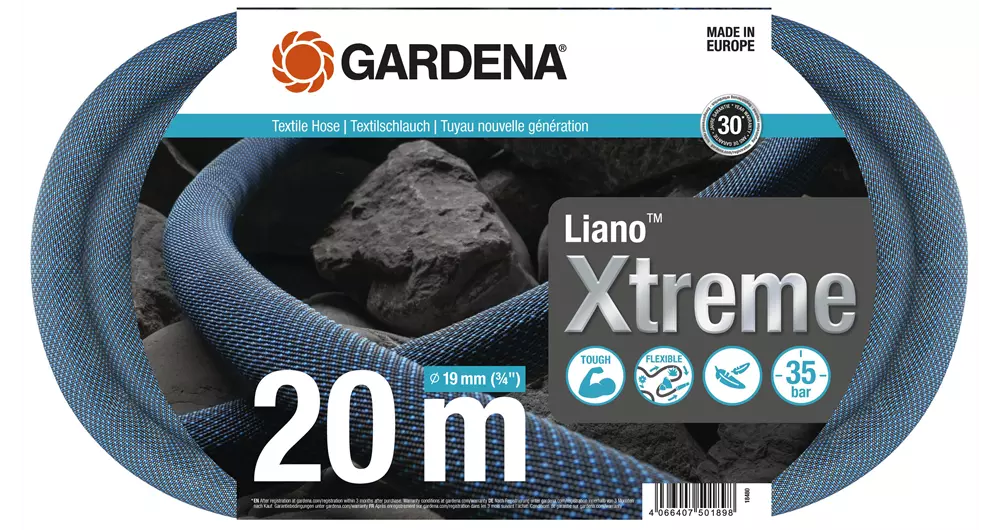 Tuyau Textile Hose Liano Xtreme 19 mm (3/4") - 20 m - GARDENA - 18480-20