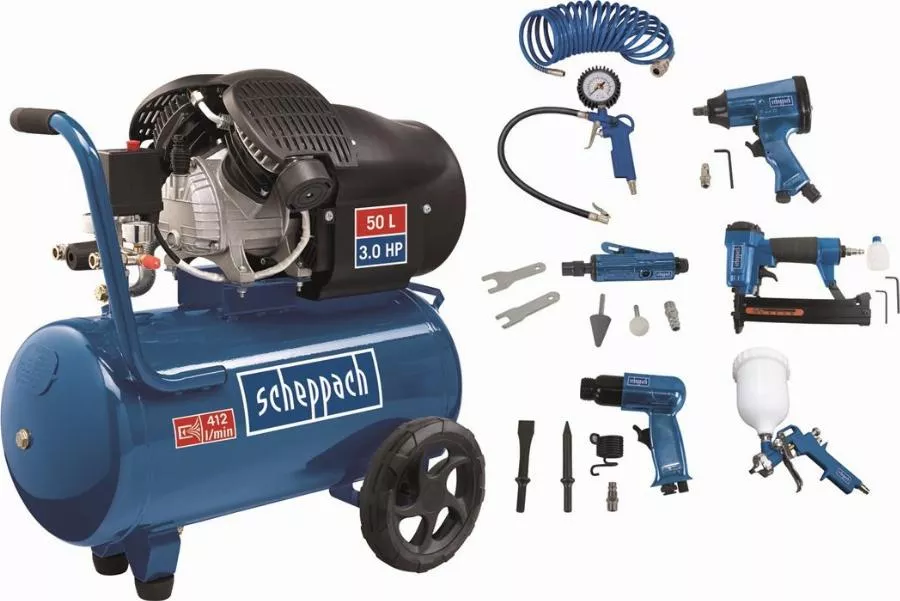 Compresseur d'air SCHEPPACH HC55DC 2 cylindres - 50L 2200W 3HP 10 bars - 5906101904 Compresseur d'air SCHEPPACH HC55DC 2 cylindres - 50L 2200W 3HP 10 bars - 5906101904