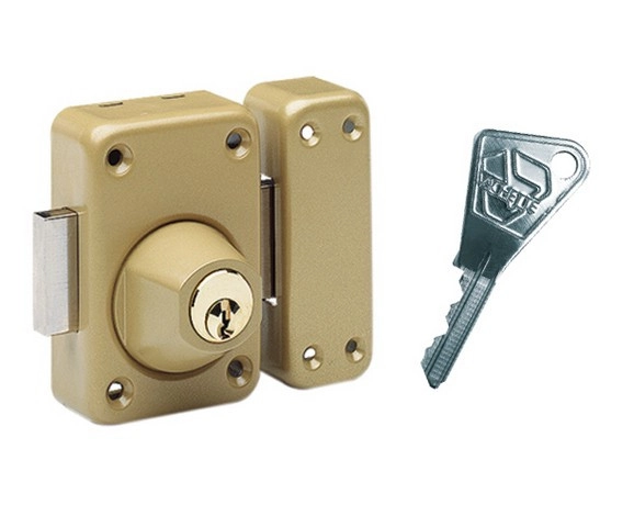 Verrou mécanique 764V VACHETTE - A bouton - V136 - Vernis - Sans cylindre - 16109000 Verrou mécanique 764V VACHETTE - A bouton - V136 - Vernis - Sans cylindre - 16109000