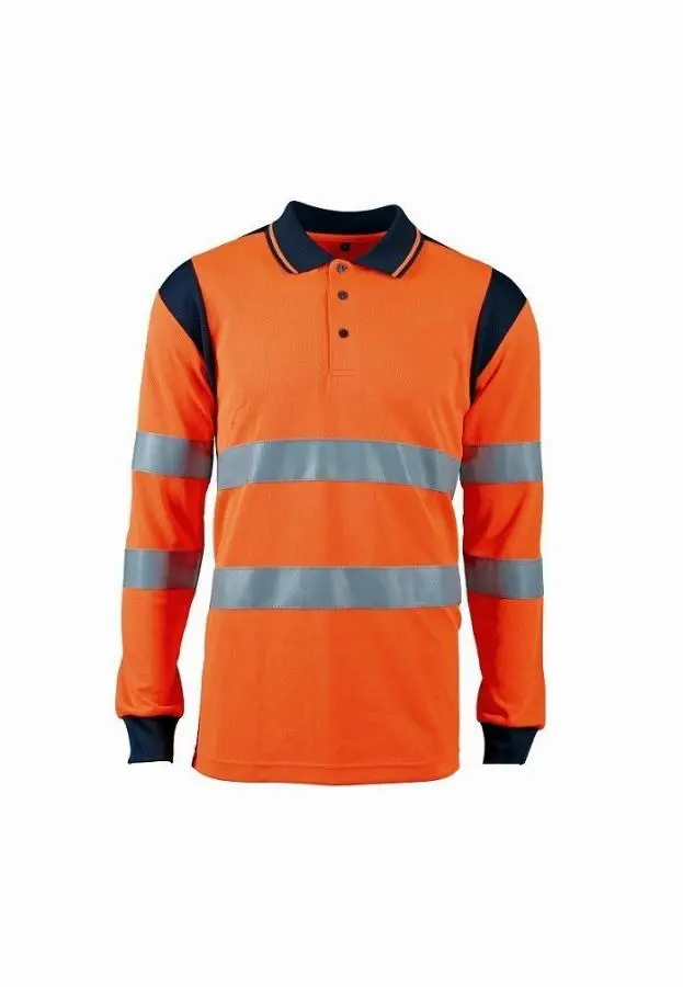 Polo Haute Visibilité Orange manches longues SINGER - T.XL - PUNTA04