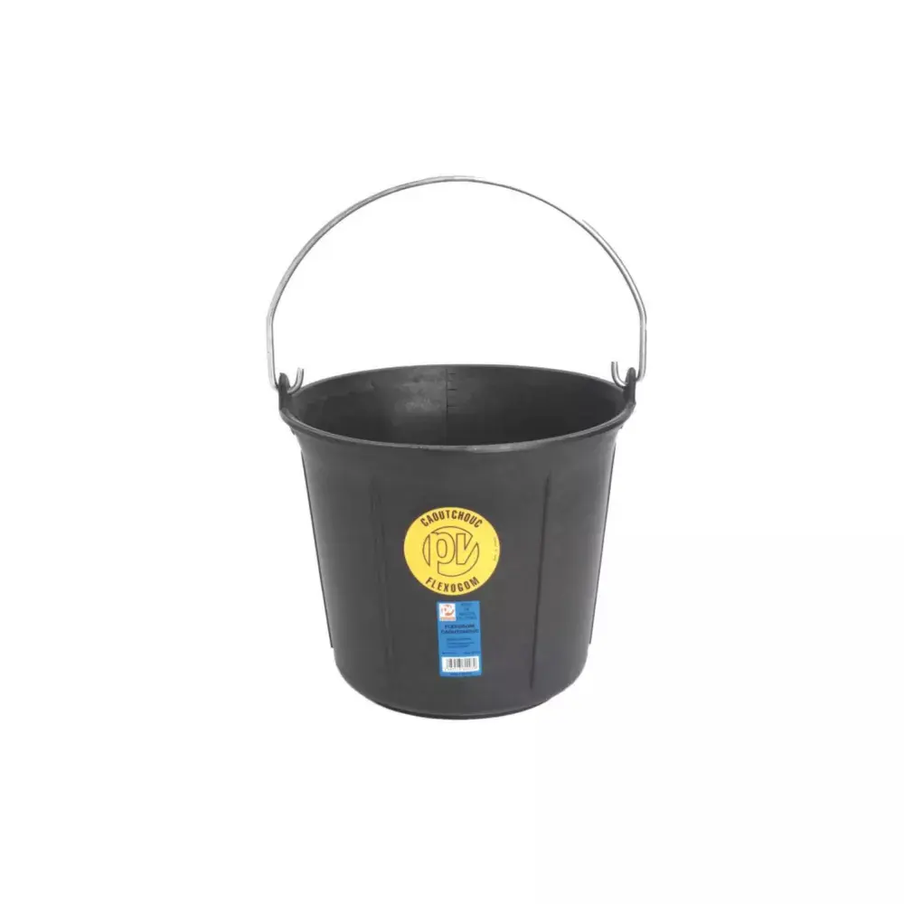 Seau en caoutchouc flexogom noir 11L - VINMER - 360001