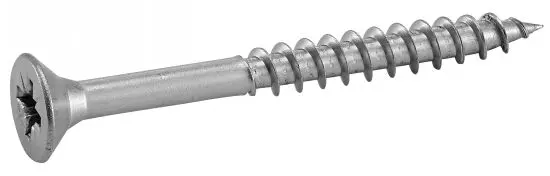 Vis à bois aggloméré tête fraisée pozidrive A2 filetage partiel - 4.5 X 100/60 - boîte de 100 - ACTON - 623144,5X100/60