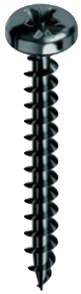 Vis MUSTAD Panelvit Tête cylindrique Pozidriv - Filetage total - Zingué noir - Ø4x25mm - Boite de 500 - PVACZC400250KNC Vis MUSTAD Panelvit Tête cylindrique Pozidriv - Filetage total - Zingué noir - Ø4x25mm - Boite de 500 - PVACZC400250KNC