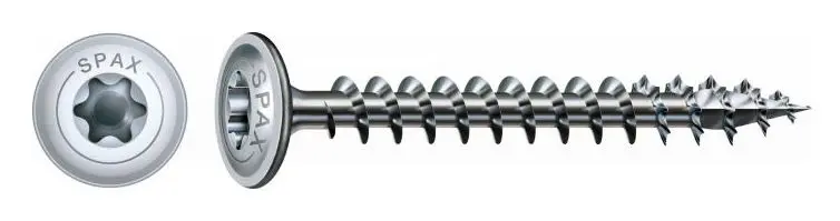 Vis bois SPAX tête disque Wirox 6x80 mm Filetage total - Boite de 100 - 251010600805