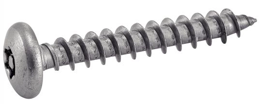 Vis à bois cylindrique 6 lobes inviolable ACTON inox A2 pour penture - 6x30 mm - boite de 100 - 628136X30