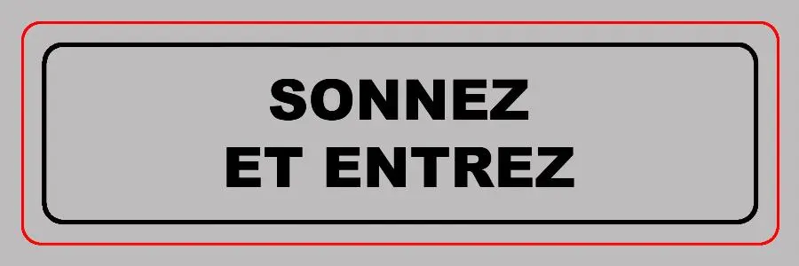 Panneau VISO Sonnez et entrez - 170 x 50 mm - S11