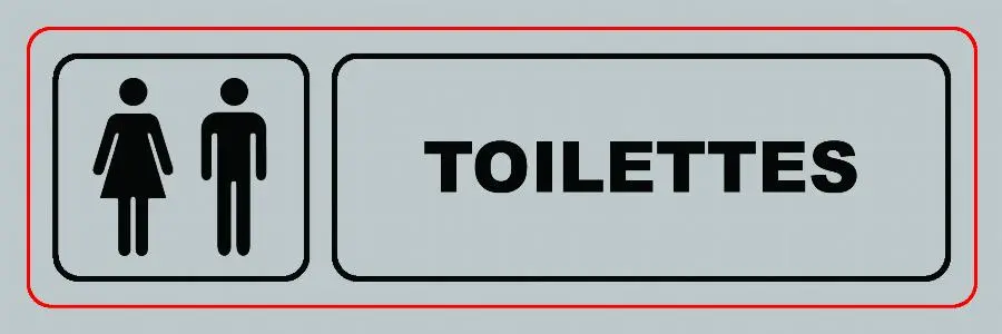 Panneau VISO Toilettes - 170 x 50 mm - S24