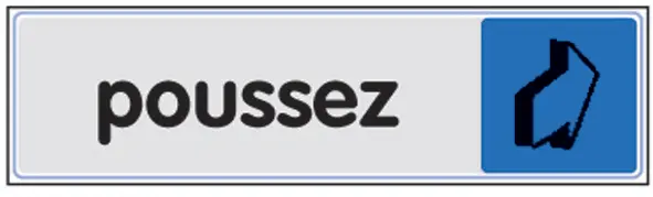 Plaque plexiglas couleur 170x40 mm horizontal NOVAP - Poussez - 4033358