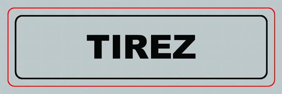 Panneau VISO Tirez - 170 x 50 mm - Sans flèche - S28