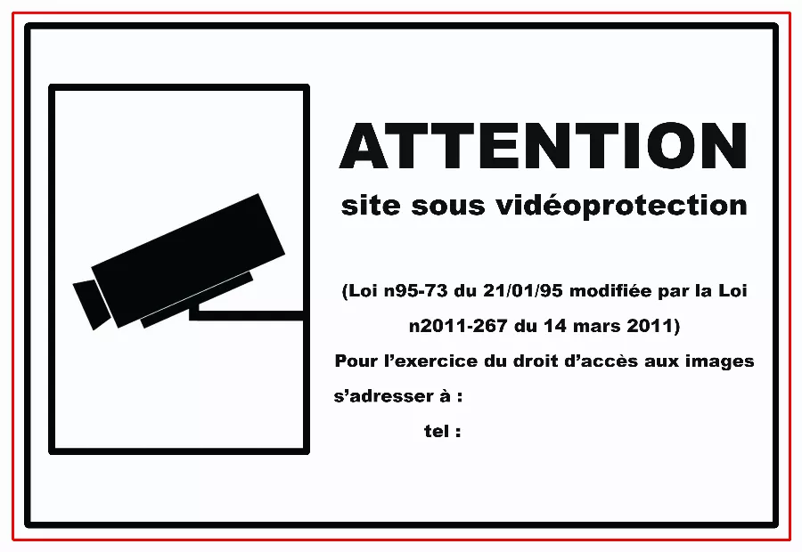 Plaque VISO - Site sous vidéo protection - 280 x 190 mm - LP32
