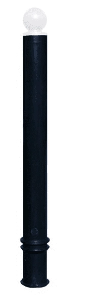 Potelet flexible spécial PMR VISO - tête ronde - Ø100 mm - hauteur 1560 mm - noir ral 9005 - TPU1300RNB/2018