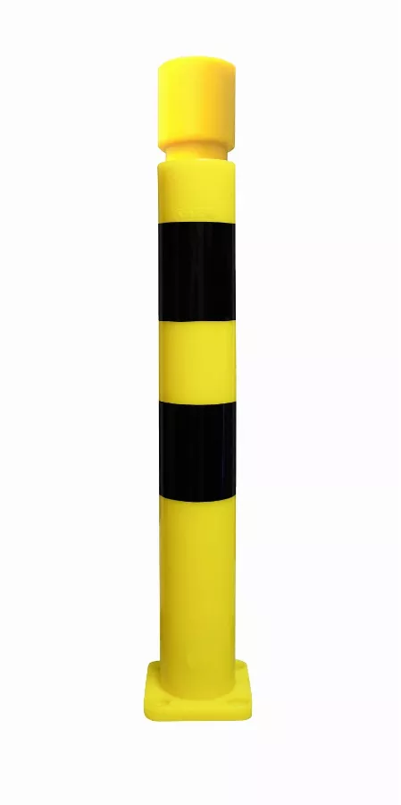 Potelet industriel flexible à tête cylindrique VISO - jaune et noir - polyuréthane - 80x 800 mm - TPX808CNJ