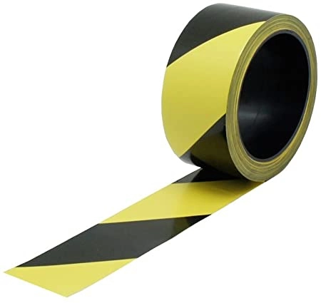 Bande de balisage VISO Noir et jaune - 100 m x 50 mm - RSNA01NJ