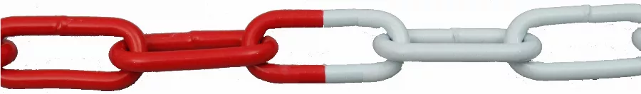 Chaîne de signalisation VISO - Acier rouge et blanc - Ø6 mm - Longueur 15m - DIN233RB/CT