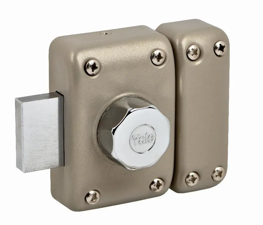 Verrou à bouton YALE - Cylindre 5 goupilles Ø 23 L 45 mm - YV25 - 28211000