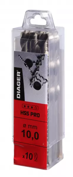 Foret métaux HSS DIAGER Pro - Série courte - Pack de 10 forets - 726
