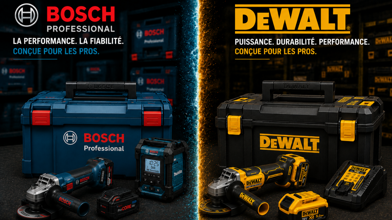 Bosch vs DeWalt : quelle marque choisir entre précision et puissance ?