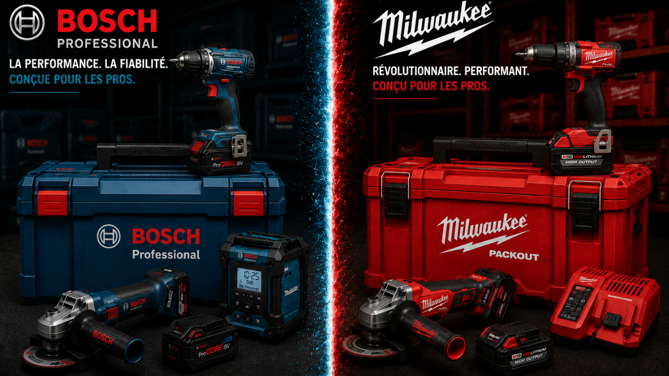 Bosch vs Milwaukee : quel écosystème batterie choisir ?